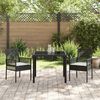 vidaXL Tuin Eetset 3 pcs Bruin Poly riet