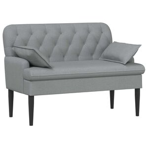 vidaXL Loungebank met knopencomfort Lichtgrijs 111 x 68 x 80 cm Stof