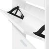 vidaXL Schoenenkast 59x17x169 cm bewerkt hout hoogglans wit