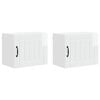 vidaXL Wandkast LUCCA 2 pcs Hoogglans Wit 50 x 31 x 40 cm Bewerkt hout