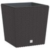 vidaXL Plantenbak met uitneembare bak rattan-look 21/32 L PP bruin