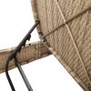 vidaXL Ligbed 2-persoons met kussens poly rattan beige