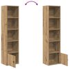 vidaXL Boekenkast 31x24x127 cm bewerkt hout artisanaal eikenkleurig