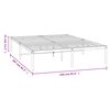 vidaXL Bedframe metaal wit 150x200 cm