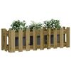 vidaXL Plantenbak verhoogd hekontwerp 100x30x30 cm ge&iuml;mpregneerd hout