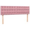 vidaXL Boxspring met matras fluweel roze 140x210 cm