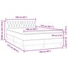 vidaXL Boxspring met matras en LED fluweel donkergroen 160x210 cm
