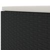 vidaXL 6-delige Loungeset met kussens poly rattan zwart