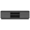 vidaXL Tv-meubel 140x35x40 cm massief grenenhout grijs