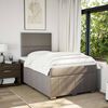 vidaXL Boxspring met matras stof taupe 120x190 cm