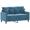 vidaXL 3-delige Loungeset met kussens fluweel blauw