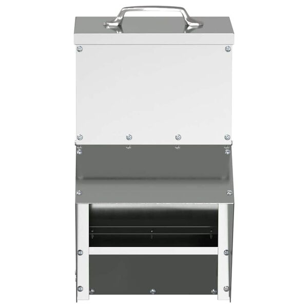 vidaXL Kip voerbak Zilver 20 x 25 x35 cm Gegalvaniseerd staal