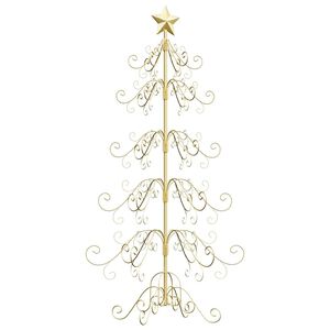 vidaXL Metalen kerstboom Goud 150 cm Poedercoating staal
