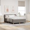 vidaXL Boxspringbed met matras met hoofdeinde Taupe 140 x 190 cm Stof
