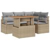 vidaXL Tuinbankenset 5 st 4-Aantal zitplaatsen Beige en Grijs