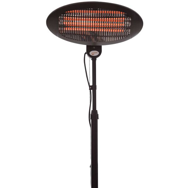 Sunred Staande terrasverwarmer Electra 2000 W quartz zwart SMQ2000A