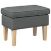 vidaXL Voetenbank Donkergrijs 55 x 35 x 41 cm Stof