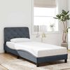 vidaXL Bedframe zonder matras 90x200 cm fluweel donkergrijs