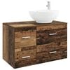 vidaXL Badkamermeubelset 2 st Oud hout Bewerkt hout
