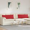 vidaXL Sofa Kussens 2 stuks Rood 120 x 40 cm Stof