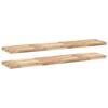 vidaXL Wandschappen 2 st zwevend 120x30x4 cm onbehandeld acaciahout