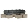 vidaXL Bankstel 6 st poly rattan