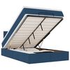 vidaXL Ottoman bed met matras 120x190 cm stof blauw