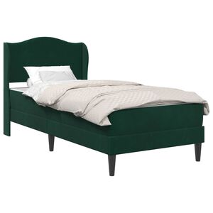 vidaXL Bedframe met hoofdeinde Donkergroen 90 x 200 cm Fluweel