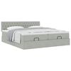 vidaXL Ottoman bed met matrassen 160x200cm fluweel lichtgrijs