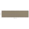 vidaXL Balkonscherm 75x300 cm HDPE taupe
