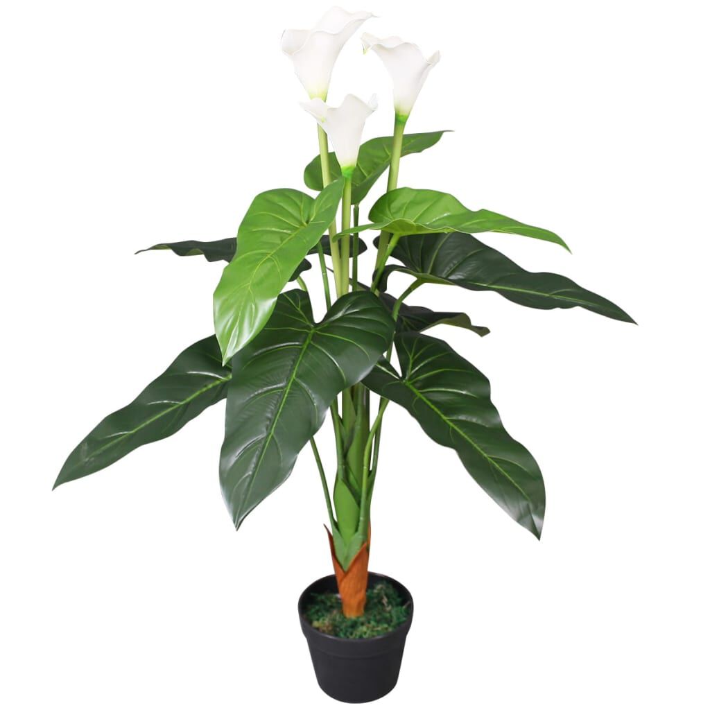 vidaxl vidaXL Kunst calla lelie plant met pot 85 cm wit