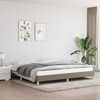 vidaXL Bedframe zonder matras stof taupe 200x200 cm