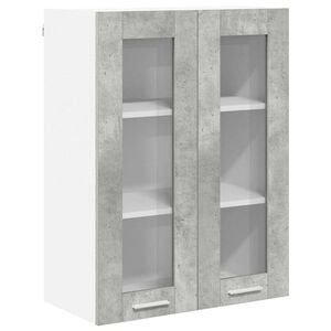 vidaXL Hangkast met opslag Beton Grijs 60 x 31 x 80 cm Bewerkt hout
