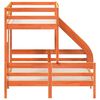 vidaXL Stapelbed massief grenenhout wasbruin 80x200/140x200 cm