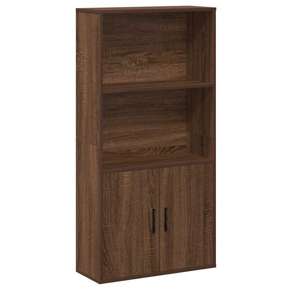 vidaXL Boekenkast 60x24x120 cm bewerkt hout bruin eikenkleurig