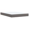 vidaXL Boxspring met matras kunstleer grijs 140x200 cm