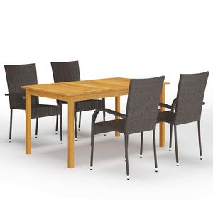 vidaXL 5-delige Tuinset bruin