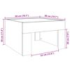 vidaXL Salontafel met Infinity LED 50x50x30 cm betongrijs