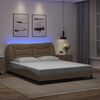 vidaXL Bedframe met LED zonder matras "Hvar" cappuccino 160x200 cm