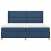 vidaXL Boxspringbed met matras met LED Blauw 200 x 200 cm Stof