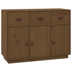 vidaXL Dressoir 100x40x75 cm massief grenenhout honingbruin