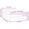 vidaXL Boxspring met matras en LED fluweel roze 160x220 cm