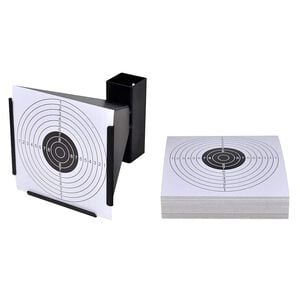 vidaXL Schietkast trechtervormig met 100 papieren targets 14 cm