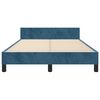 vidaXL Bedframe zonder matras 120x190 cm fluweel donkerblauw