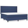 vidaXL Boxspring met matras stof blauw 180x200 cm