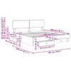 vidaXL Bedframe met hoofdeinde Sonoma Eiken 200 x 200 cm Bewerkt hout