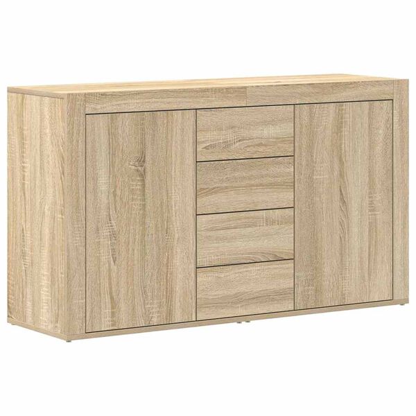 vidaXL Dressoir met lade Sonoma Eiken 120 x 36 x 69 cm Bewerkt hout