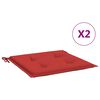 vidaXL Tuinstoelkussens 2 st 50x50x3 cm stof rood