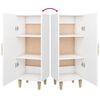 vidaXL Dressoir 34,5x34x90 cm bewerkt hout wit