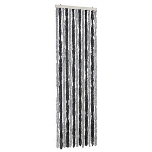 vidaXL Vliegengordijn 56x185 cm chenille grijs en zwart